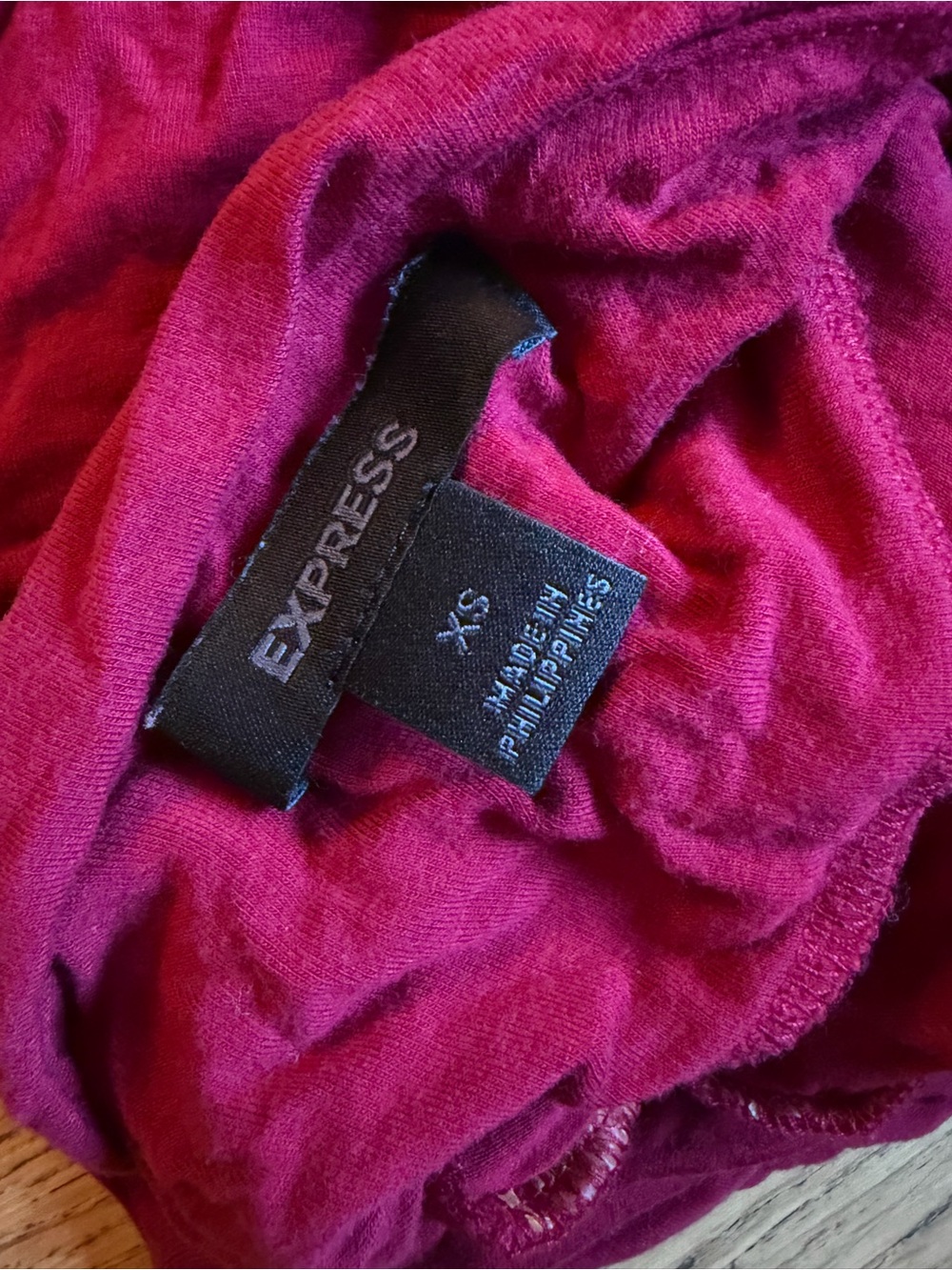 VINTAGE Halter Ruched with Rhinestone Accent - Magenta - Picture 4 of 4